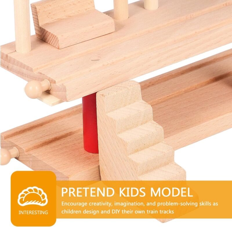 TOYANDONA Double-Deck Train Platform Toy for DIY Railway Scene Sturdy Track Accessory Interactive Educational Plaything for Boys and Girls Enhance Imagination and Fun - Image 6