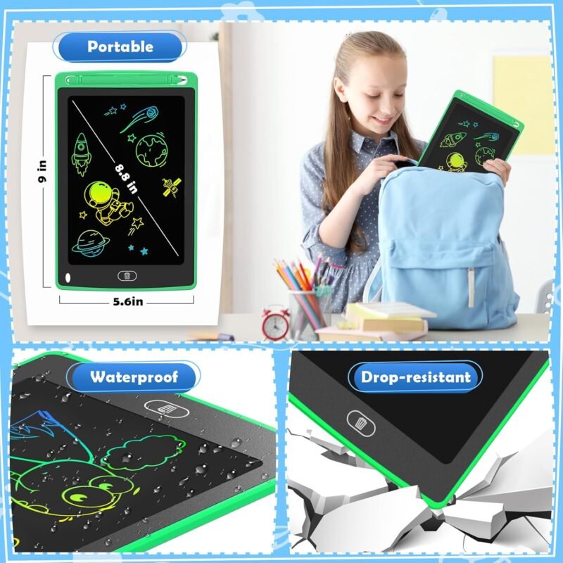 4 Pack LCD Writing Tablet for Kids, 8.5 Inch Colorful Doodle Board Drawing Tablet, Educational Learning Toys Birthday Gifts for Boys Girls Age 3 4 5 6 7 8 - Image 6