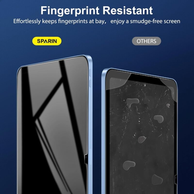SPARIN Screen Protector for iPad 11th 10th Generation (iPad A16 11-inch 2025/10.9 inch 2022), 2 Pack Tempered Glass for iPad 11/10 Gen, Case Friendly, Anti-Scratch, Touch Sensitive - Image 8