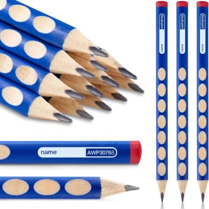 M&G 12 Pcs Triangular Pencils for Kids, Triangular Pole with Grip Correction HB Pencils, Pre-sharpened, Graphite Wood Pencils with Smooth Writing for School, Office, Painting, Sketching, Weddings