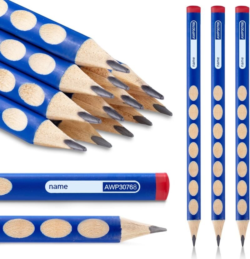 M&G 12 Pcs Triangular Pencils for Kids, Triangular Pole with Grip Correction HB Pencils, Pre-sharpened, Graphite Wood Pencils with Smooth Writing for School, Office, Painting, Sketching, Weddings
