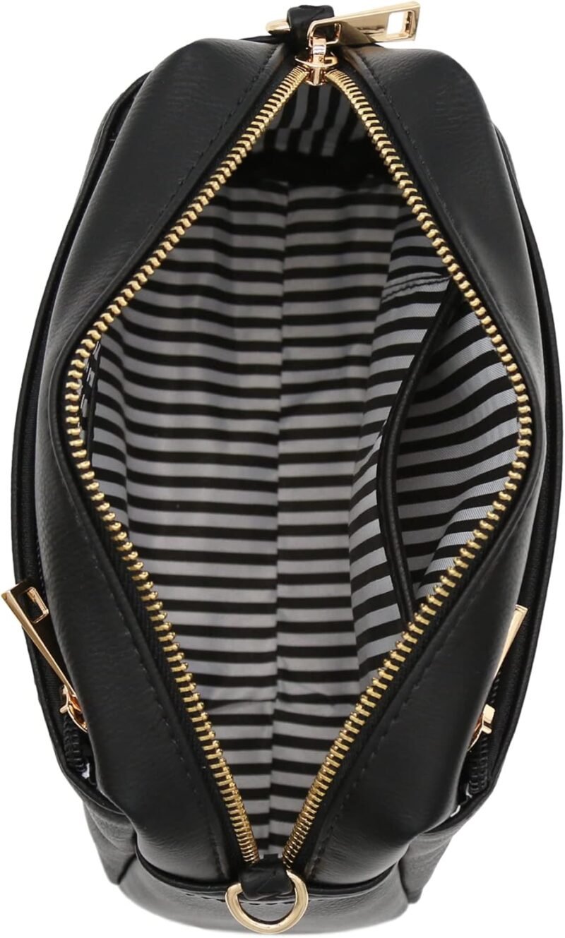 FashionPuzzle Triple Zip Small Crossbody Bag - Image 5