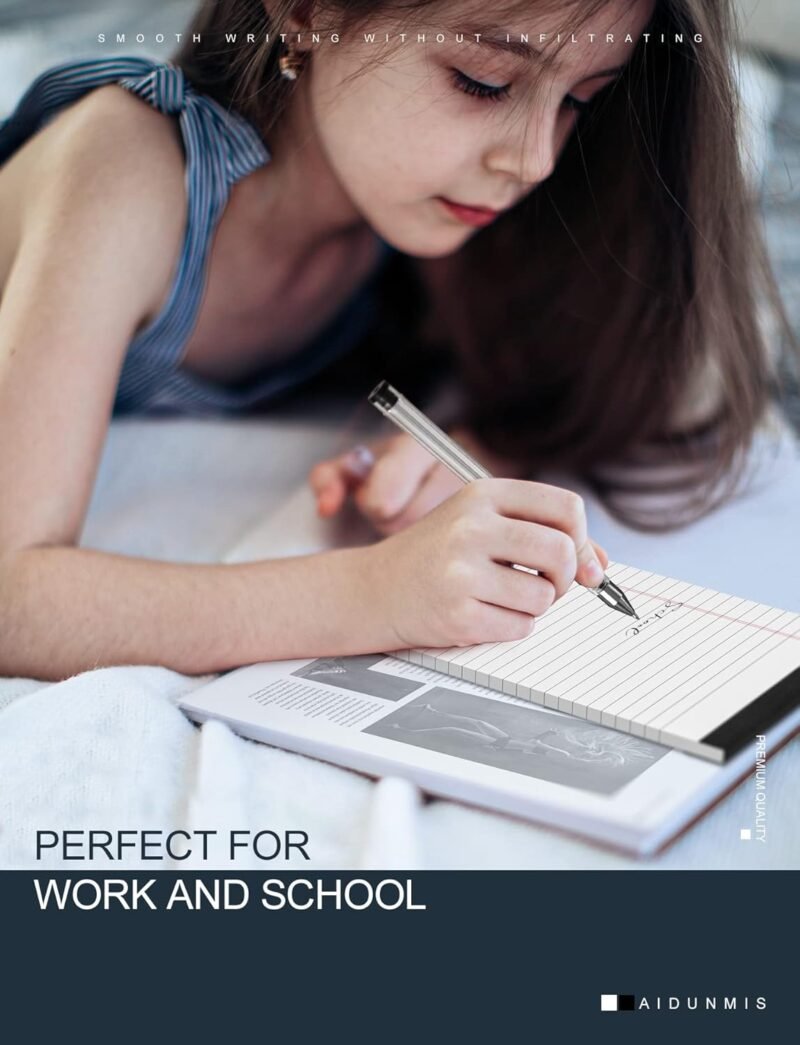 Legal Pads 5x8 Inch Writing Pads for Office Note Pads 5x8 for Work 80 GSM Paper College Ruled Legal Pad To Do List Notepad 30 Sheets 6 Pack Notebook Writing Pad Notepads for Grocery List Shopping List - Image 4