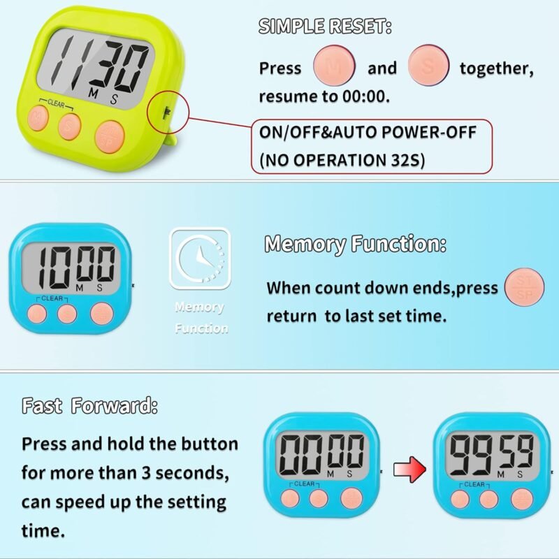 Classroom Timers for Teachers Kids Large Magnetic Digital Timer 2 Pack - Image 5