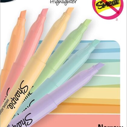 Sharpie Pocket Highlighters, Mild Pastel Colors, Assorted, Chisel Tip, 12 Count - School, Home, and Office Use, Teacher Supplies
