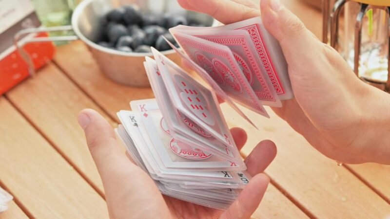 Bicycle Waterproof Red Playing Cards, Clear Plastic Playing Cards, Made from 30% Recycled Plastic, Perfect for Pool Games, Beach Trip, or Party Games - Image 8