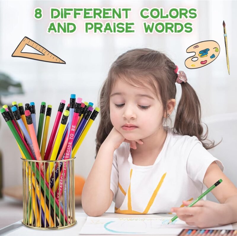 40 Piece Multicolor Motivational Color-changing Pencils Heat Activated Inspirational Pencils with Sayings, Ideal for Students(Inspirational Style) - Image 2