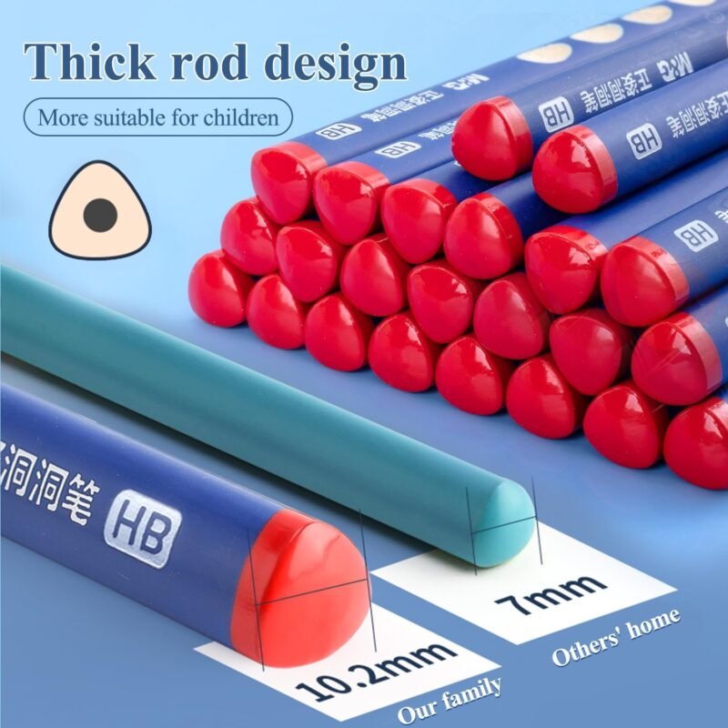 M&G 12 Pcs Triangular Pencils for Kids, Triangular Pole with Grip Correction HB Pencils, Pre-sharpened, Graphite Wood Pencils with Smooth Writing for School, Office, Painting, Sketching, Weddings - Image 3