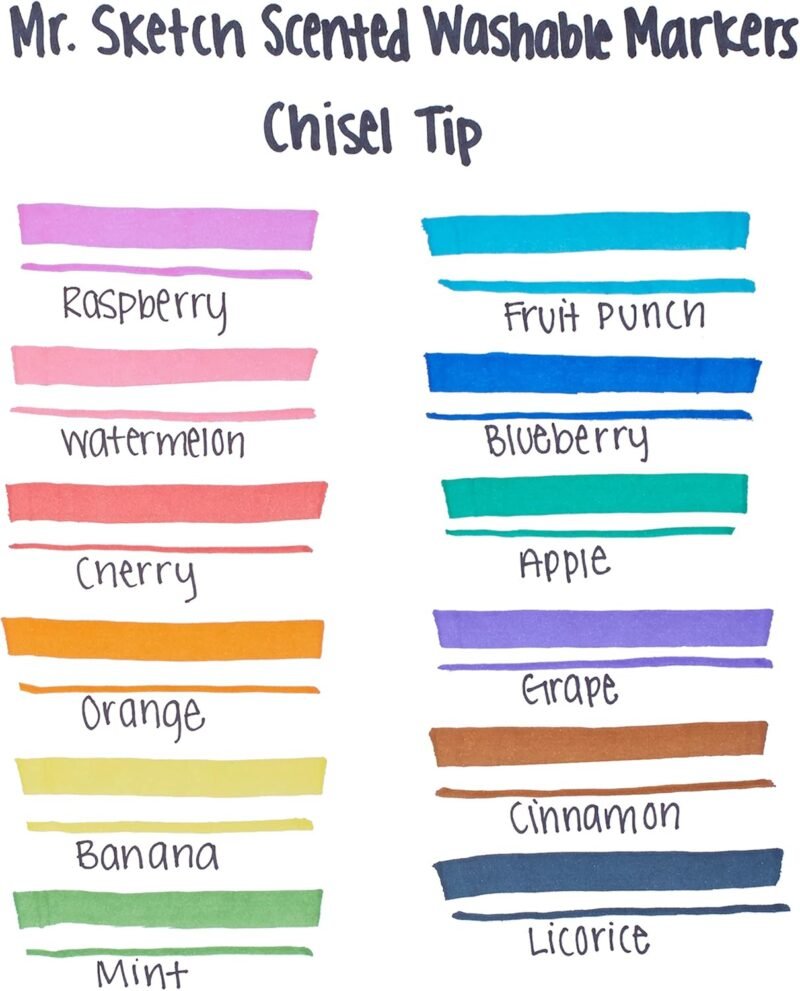 Mr. Sketch Scented Washable Markers, Chisel Tip Marker, Assorted Colors, 36 Count - Image 6