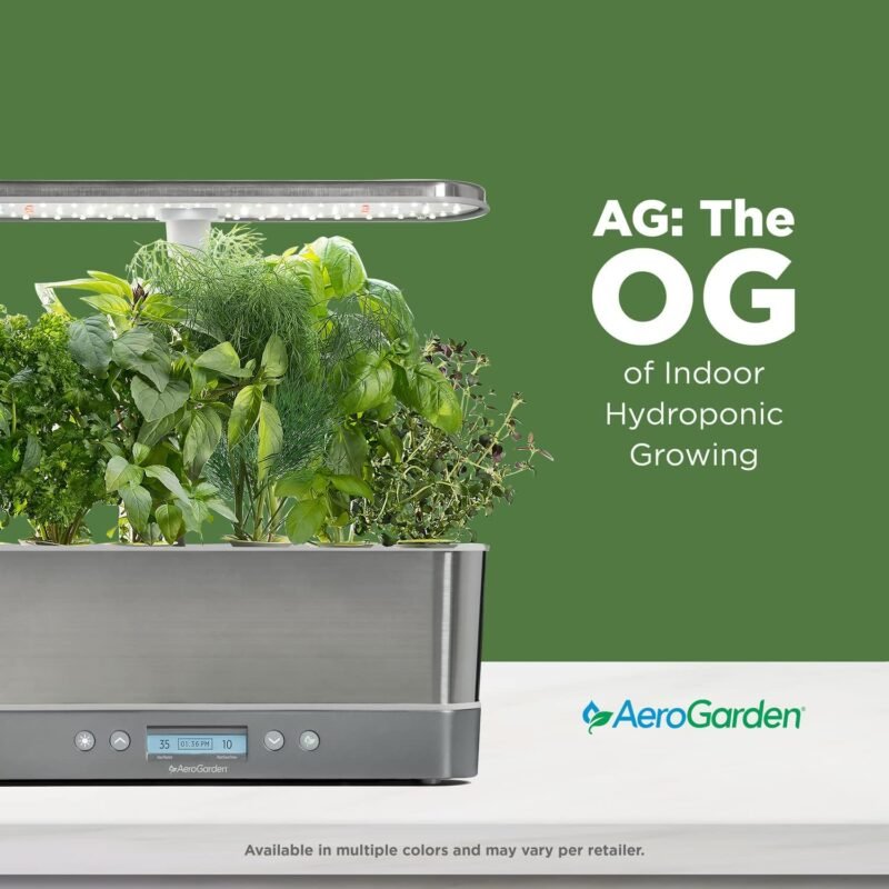 AeroGarden Harvest Elite Slim Indoor Garden Hydroponic System with LED Grow Light and Herb Kit, Holds up to 6 Pods, Platinum - Image 4