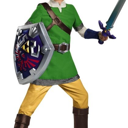 The Legend of Zelnda Link Deluxe Costume, Officially Licensed The Legend of Zelda Costume for Kids
