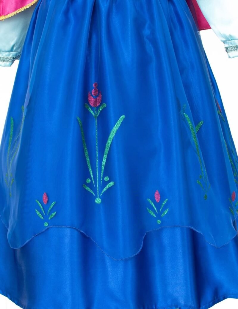 Princess Costumes Birthday Party Dress Up for Little Girls/Long Sleeve with Cape - Image 8