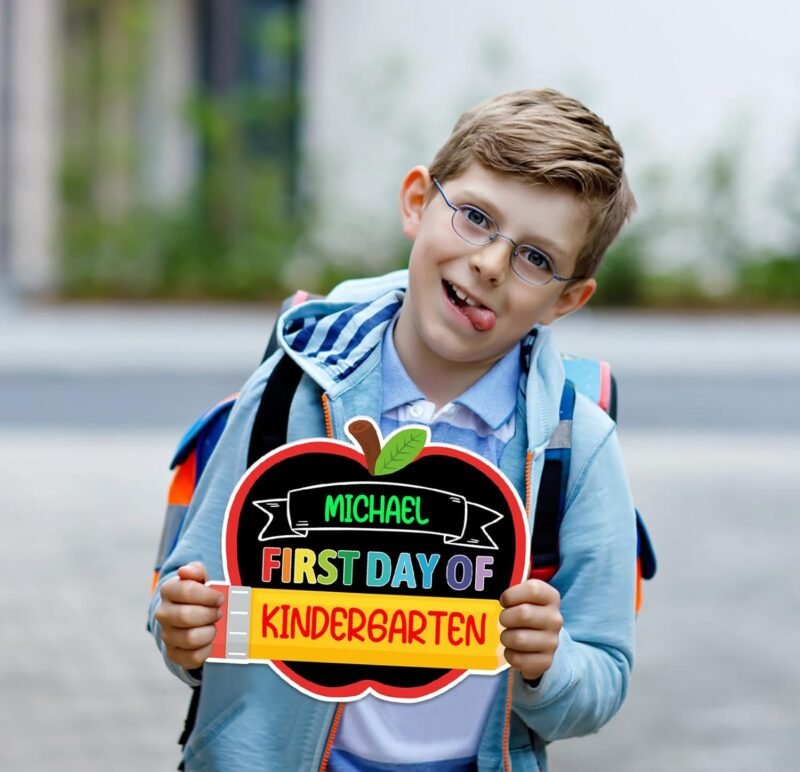 First and Last Day of School Chalkboard, 9.5"x11.8" Double Sided Pencil Back to School Sign for Kids Girls Boys Reusable 1st Day of Kindergarten Preschool Photo Props Sign - Image 7