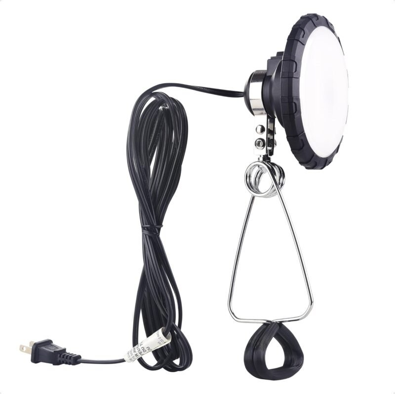 [ETL Certified] Cable Matters Portable LED Clamp Light for Workshop, Clamp On Light (LED Clamp Work Light) with 6 feet Cord, 800 Lumens, 9.5Watts, 5000K Daylight