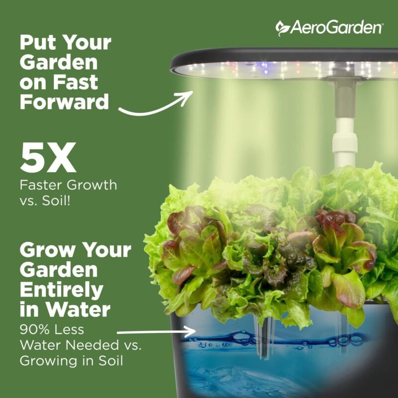 AeroGarden Bounty Basic - Indoor Garden with LED Grow Light, Black - Image 6