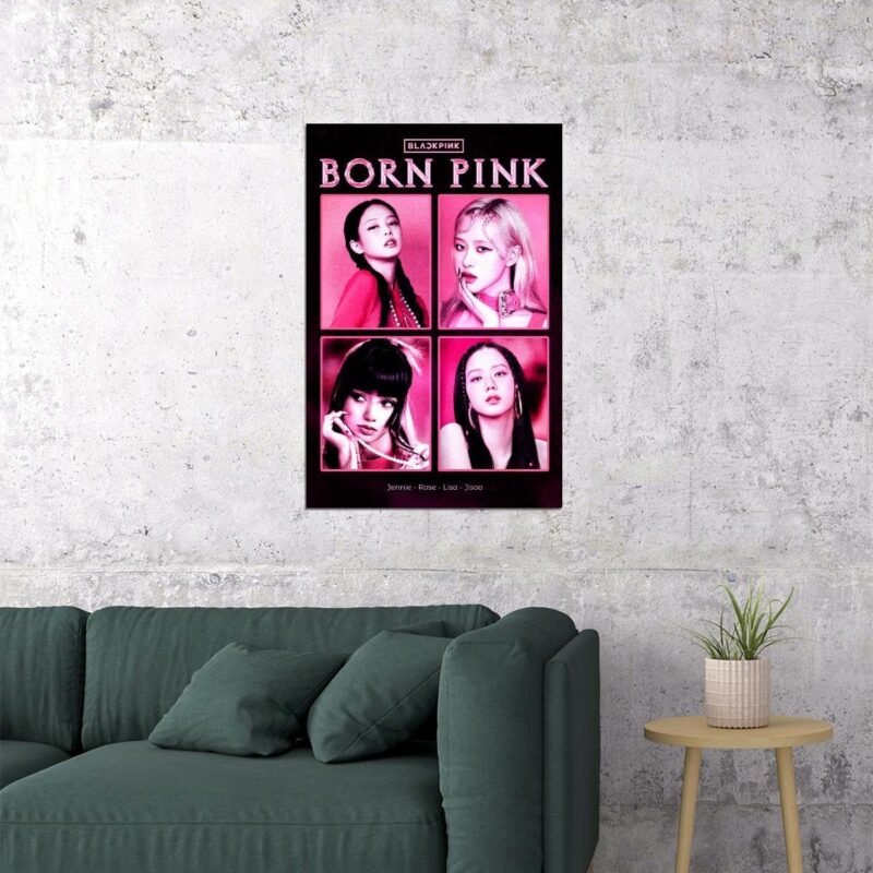 Blackpink Poster Born Pink Kpop Album Music Print Kpop Room Decor Girl Group Wall Art Perfect For Kpop Wall Collage 12x16 Poster - Image 2