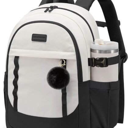LOVEVOOK School Backpack for Teen Girl, Cute Student Bookbag Fits 15.6 Inch Laptop, Back to School Backpack Purse for Teenagers, Casual Daypack Kid Back Pack Travel Bag, Gift