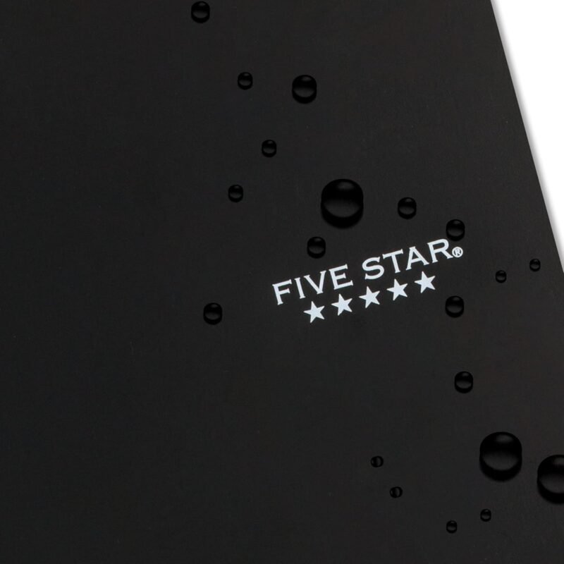 Five Star Spiral Notebook + Study App, 5 Subject, Wide Ruled Paper, 8" x 10-1/2", 200 Sheets, Fights Ink Bleed, Water Resistant Cover, Black (72045) - Image 6