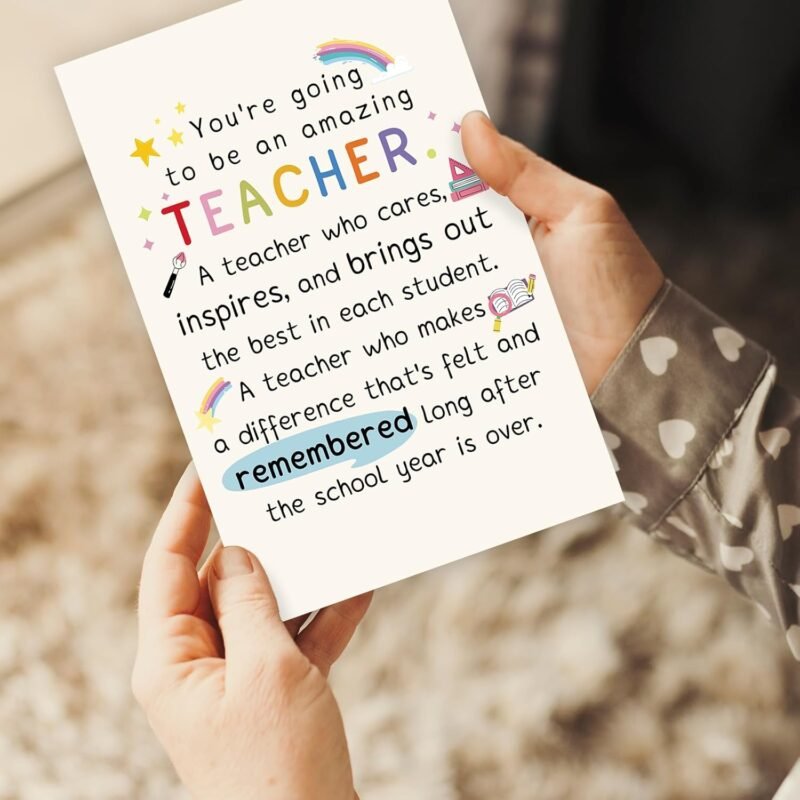 Best Teacher Graduation Gifts for Women Men, Funny New Teacher Card, First Year Gifts for Education Major - Image 4