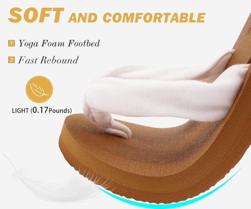 KuaiLu Flip Flops for Women with Arch Support Yoga Mat Comfortable Summer Beach Walking Thong Cushion Sandals Slip On Indoor Outdoor - Image 3