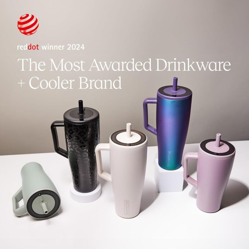BrüMate Era 40 oz Tumbler with Handle and Straw | 100% Leakproof Insulated Tumbler with Lid and Straw | Made of Stainless Steel | Cup Holder Friendly Base | 40oz (Lilac Dusk) - Image 5