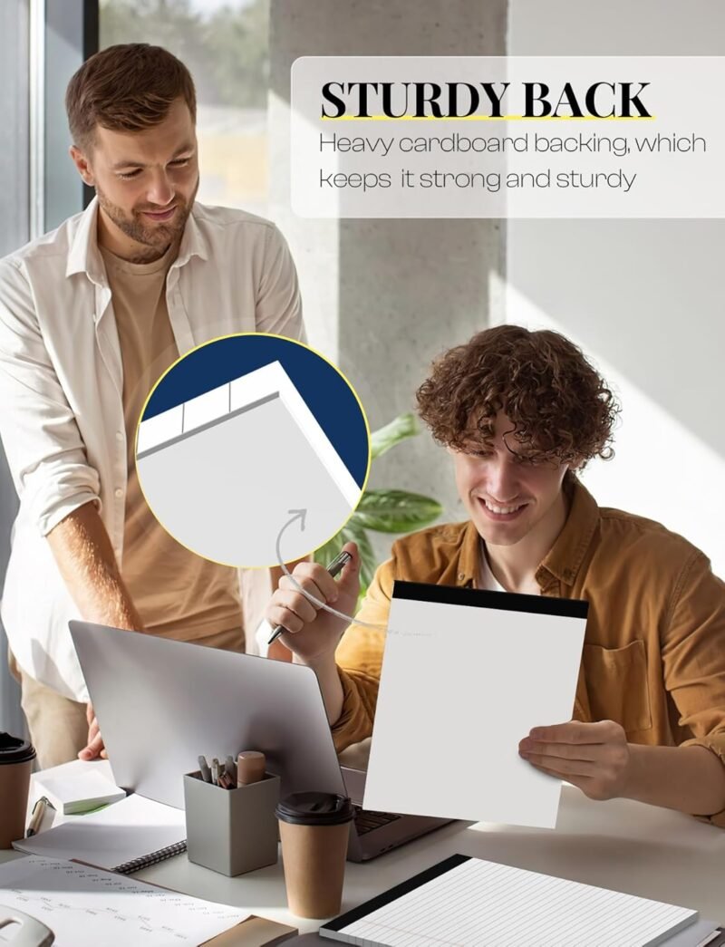 Legal Pads 8.5 x 11 White Note Pads 8.5 x 11 In 2 Pack Notepads 8.5 x 11 Writing Pads of Paper 8.5 x 11 Legal Notepads Wide Ruled White Lined Paper Pads 8.5 x 11 30 Sheets Per Legal Note Pads 8.5 x 11 - Image 4
