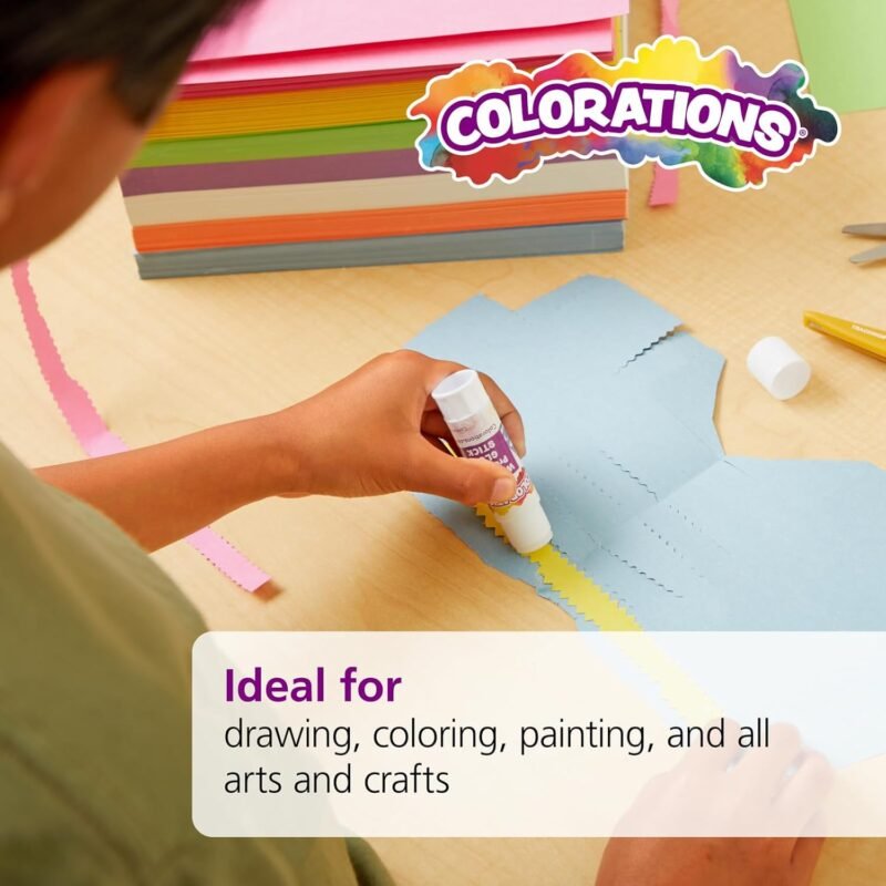 Colorations Construction Paper for Kids - 7 Bright Colors - 600 Bulk Sheets of 9"X12" - Assorted Pack of Heavy-Duty Craft Paper, Bulk School Supplies - Image 3