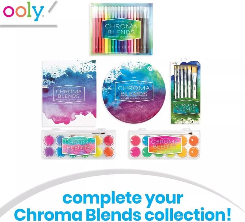 Ooly Chroma Blends Watercolor Brush Markers, Back to School Supplies - Set of 18 - Image 5