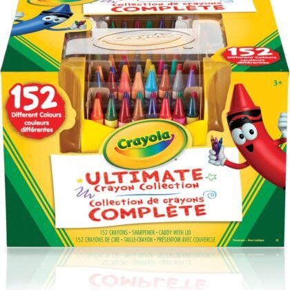 Crayola Ultimate Crayon Caddy with Lid and Sharpener, 152 Crayons (520030)