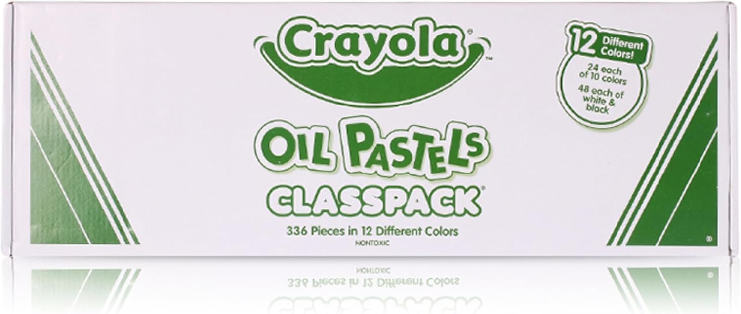 Crayola Oil Pastels Classpack (336ct), 12 Brilliant Opaque Colors, Kids Arts & Crafts, School Supplies for Classrooms, 4+