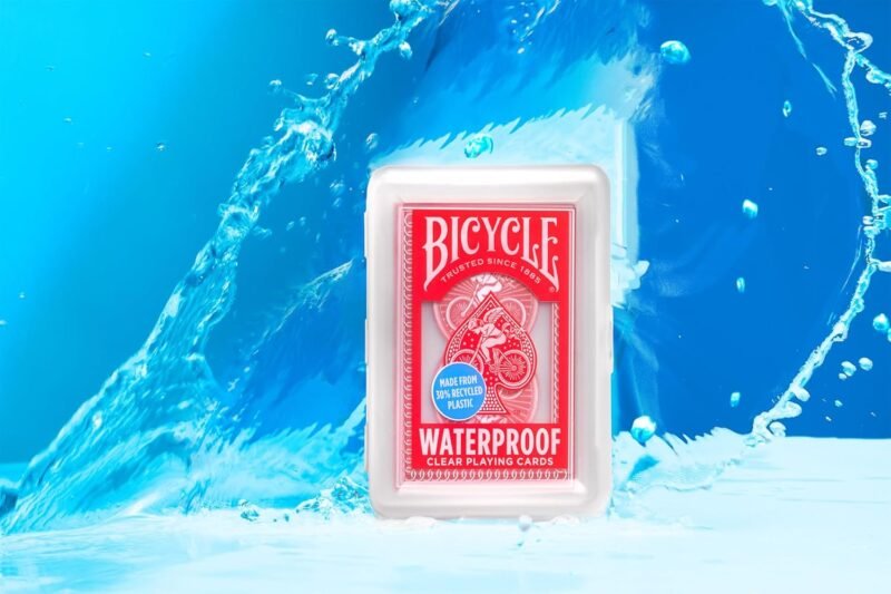 Bicycle Waterproof Red Playing Cards, Clear Plastic Playing Cards, Made from 30% Recycled Plastic, Perfect for Pool Games, Beach Trip, or Party Games - Image 6