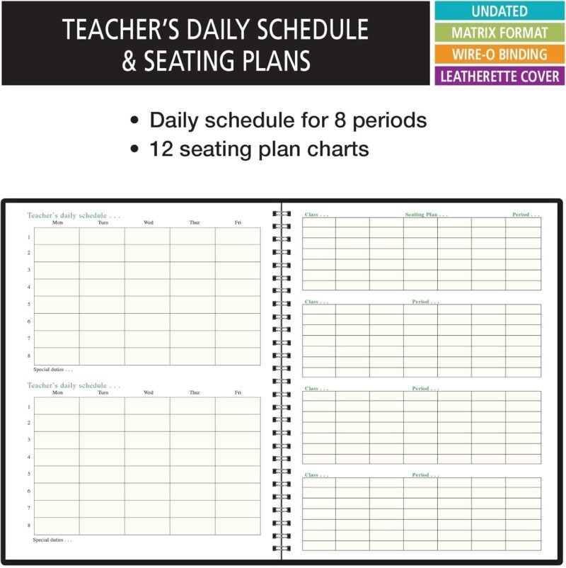 Elan Publishing Company Combination Plan and Record Book: One efficient 8-1/2" x 11" Book for Lesson Plans and Grades Combines W101 and R6080 - (PR7-6) - Image 3
