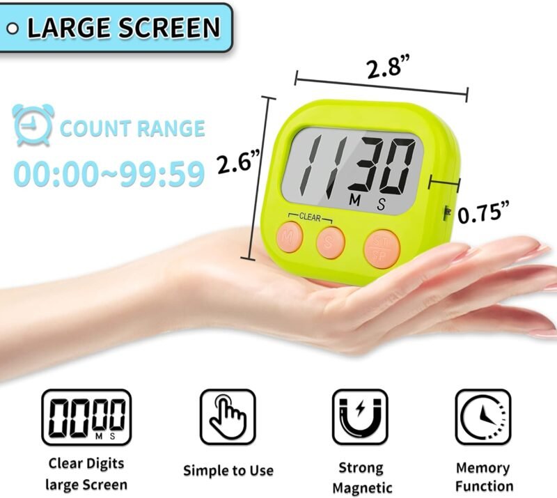 Classroom Timers for Teachers Kids Large Magnetic Digital Timer 2 Pack - Image 4