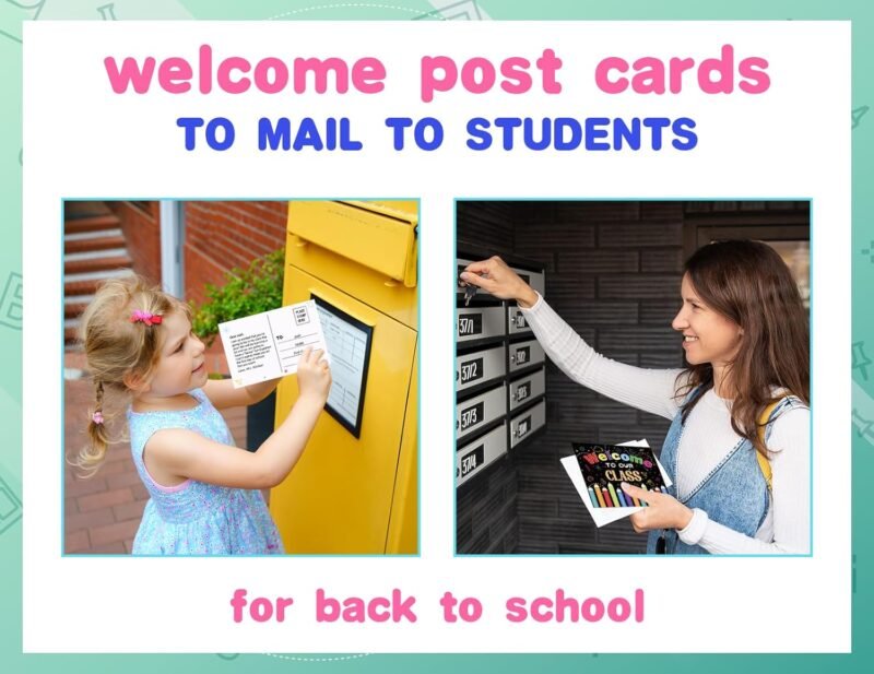 Teacher Postcards for Students - 30Pcs Back to School Postcards for Students Kids from Teacher Welcome to Our Class Postcard Gifts for Back to School Teachers Classroom Supplies - Image 3