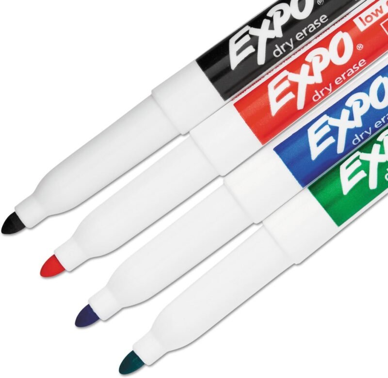 EXPO 86074 Low Odor Dry Erase Marker Fine Point Assorted 4/Set - Image 7