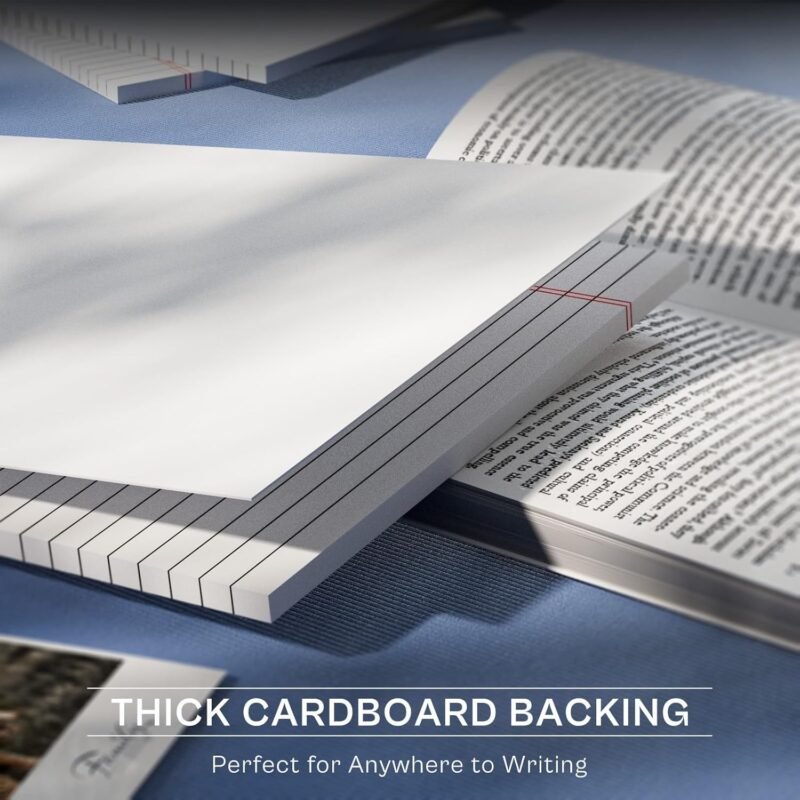 Legal Pads 8.5 x 11, Writing Paper Tablets 8-1/2 x 11, 6 Pack White Note Pads 8.5 x 11 for Office Supplies, Letter Pads 8.5 x 11 Wide Ruled, Perforated Notepads 8.5 x 11, 30 Sheets Each Notebook Paper - Image 5