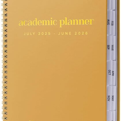 Aesthetic 2025-2026 Academic Planner - A Beautiful 7 x 10" Daily Planner for Women or Men with Weekly & Monthly Spreads For The 25-26 School Year - Modern Calendar Runs From July 2025, June 2026