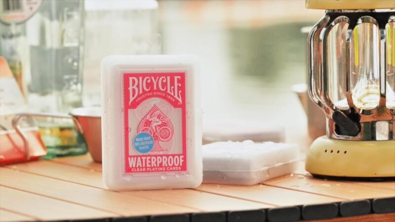 Bicycle Waterproof Red Playing Cards, Clear Plastic Playing Cards, Made from 30% Recycled Plastic, Perfect for Pool Games, Beach Trip, or Party Games - Image 10