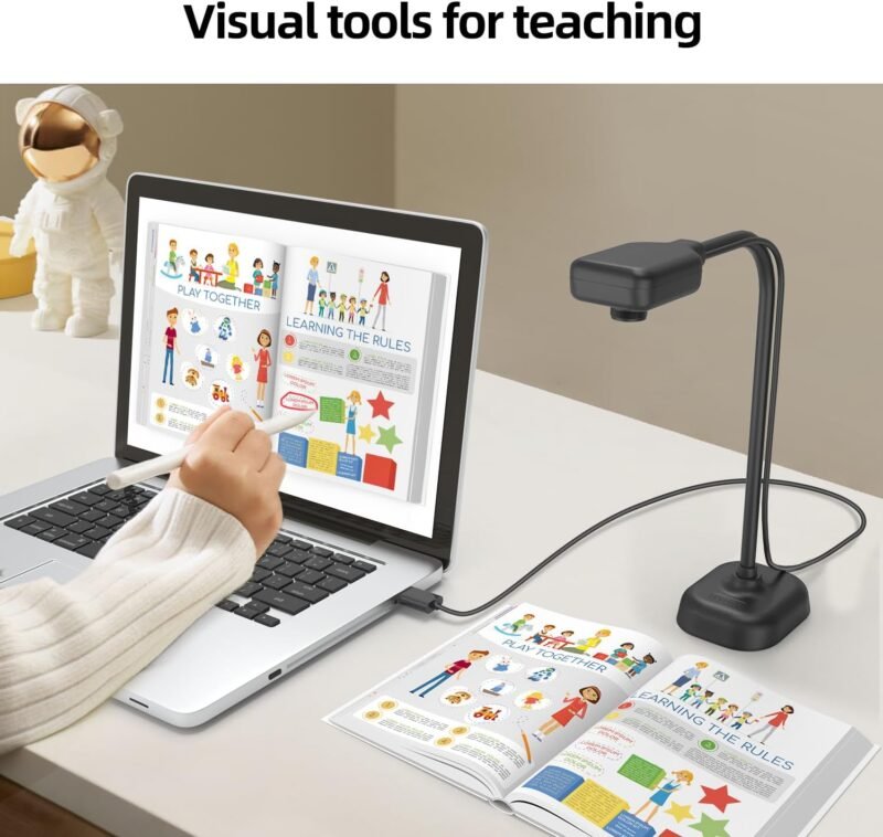 Document Camera for Teachers and Classroom, Gawervan USB Webcam/Doc Camera Built-in Mic— Mac OS, Windows, Chromebook Compatible for Live Demo, Web Conferencing, Distance Learning, Remote Teaching - Image 6