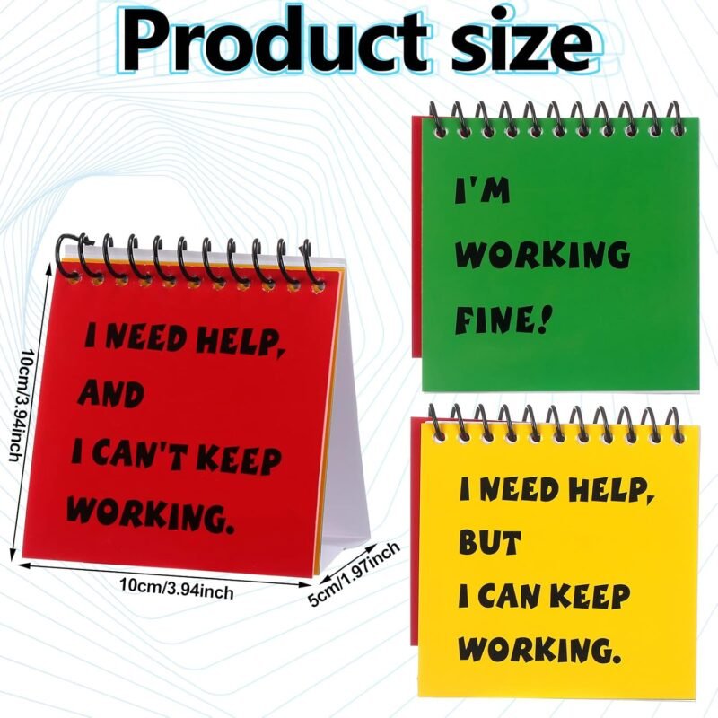 Jutom 24 Pcs I Need Help Mini Flip Chart for Teacher Need Classroom Management Tools Teacher Incentives Self Assessment Cards for Kids Toddlers Students Behavior School Supplies - Image 2