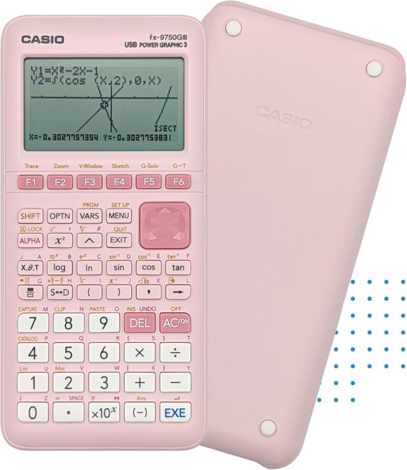 Casio fx-9750GIII Graphing Calculator | Natural Textbook Display | Python Programming | Ideal for Exams, STEM & Advanced Math | Pink - Image 2