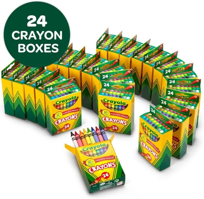 Crayola Crayons Bulk (24 Packs), Kids Back to School Essentials, Teacher Classroom Must Haves, Bulk School Supplies for Preschool & Kindergarten - Image 3