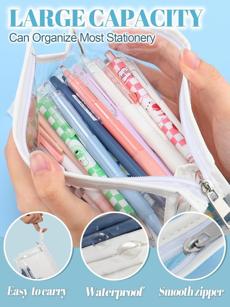 School Supplies Kit - 24 Pcs Back to School Essentials for High School and College Students, Include Big Capacity Pencil Pouch, Quick Dry 0.5mm Black Ink Pens, Mechanical Pencils and Much More, 1 Set - Image 2