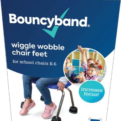 Bouncyband Wiggle Wobble Chair Feet – Transform a Standard School Chair into a Wobble Chair – Chair Feet for Classroom Help Improve Concentration and Calm Children Aged 3+