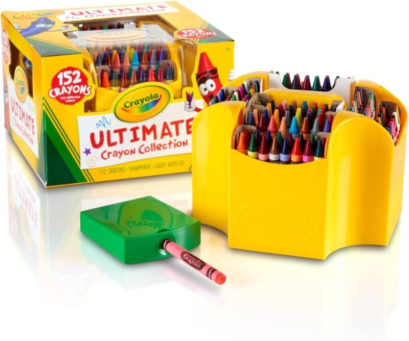 Crayola Ultimate Crayon Caddy with Lid and Sharpener, 152 Crayons (520030) - Image 5