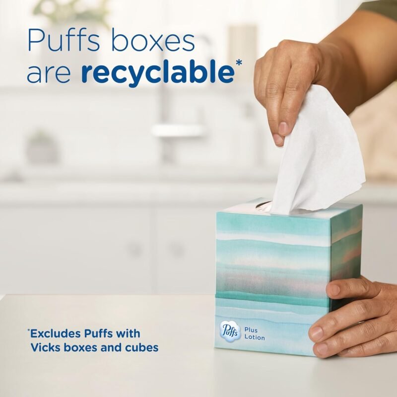 Puffs Ultra Soft Non-Lotion Facial Tissue, 8 Family Boxes, 124 Facial Tissues per Box - Image 10