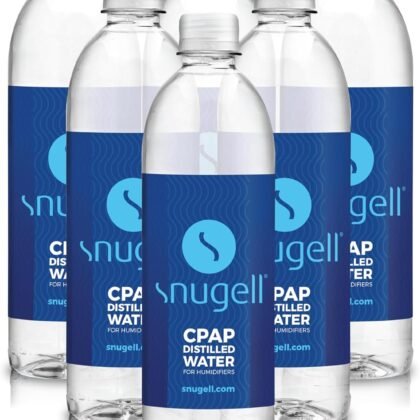 Distilled Water for CPAP Machines by Snugell 20oz (6-Pack)