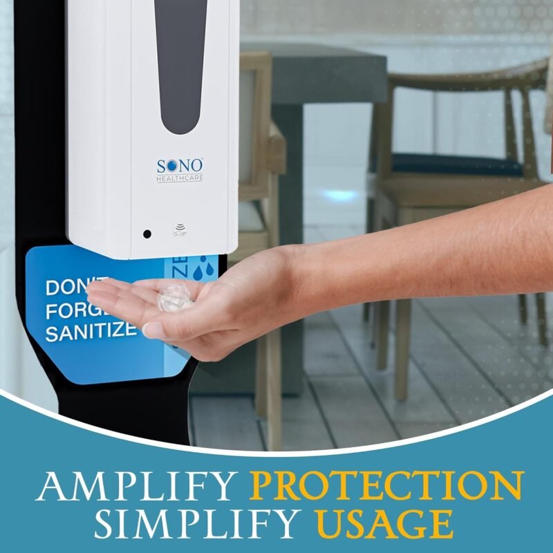 Automatic Hand Sanitizer Dispenser with Stand - Touchless Sanitizer Station for High-Traffic Areas, Malls, Schools, & Offices, Refillable - Image 7