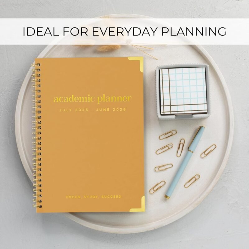 Aesthetic 2025-2026 Academic Planner - A Beautiful 7 x 10" Daily Planner for Women or Men with Weekly & Monthly Spreads For The 25-26 School Year - Modern Calendar Runs From July 2025, June 2026 - Image 6