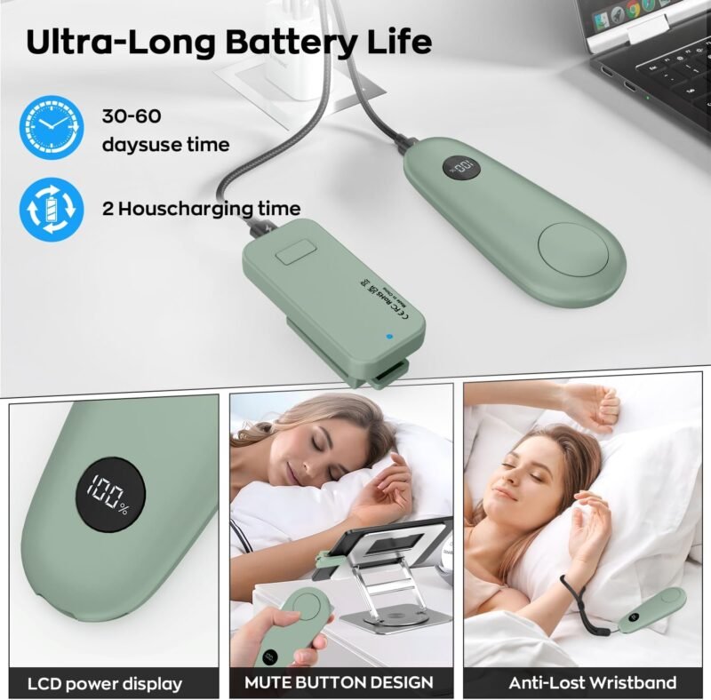RF Remote Control Page Turner for Kindle Paperwhite Scribe Accessories, Page Turner Clicker for iPad Tablets Reading Novels Taking, Phone Camera Video Record Triggers Remote, Agave Green - Image 4
